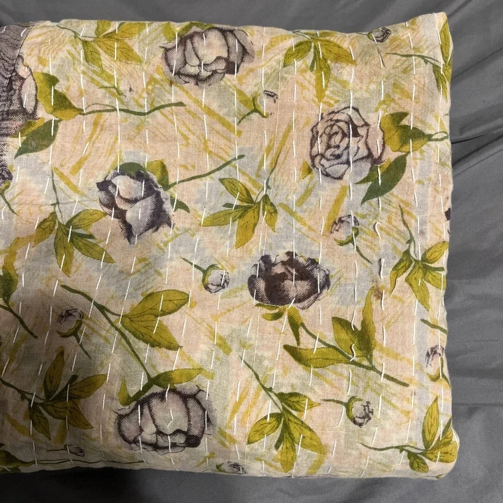 Indian Reversible Cotton kantha Quilt Blanket Gudari Throw Bedspreads Twin
